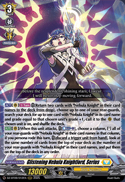 Glistening Nebula Knightlord, Serius Card Front