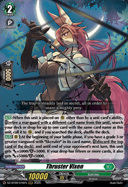 Thruster Vixen Card Front