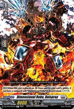 Dimensional Robo, Daispray Card Front