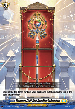 Treasure Staff That Sparkles in Rainbow Frente