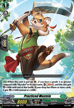 Practiced Mustela Card Front