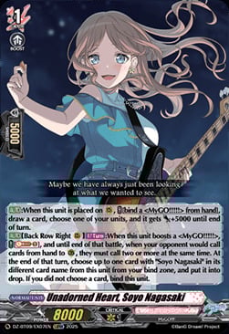 Unadorned Heart, Soyo Nagasaki Card Front