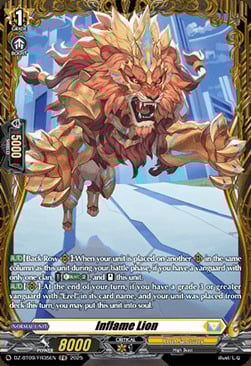 Inflame Lion Card Front