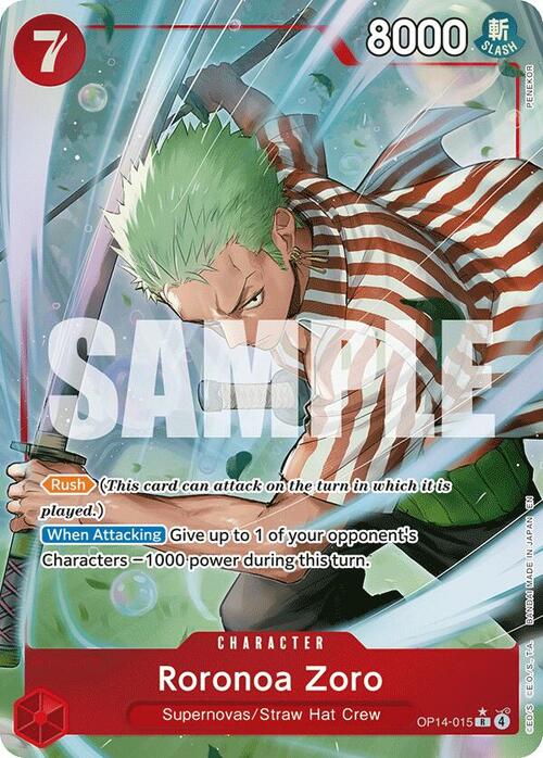 Roronoa Zoro Card Front