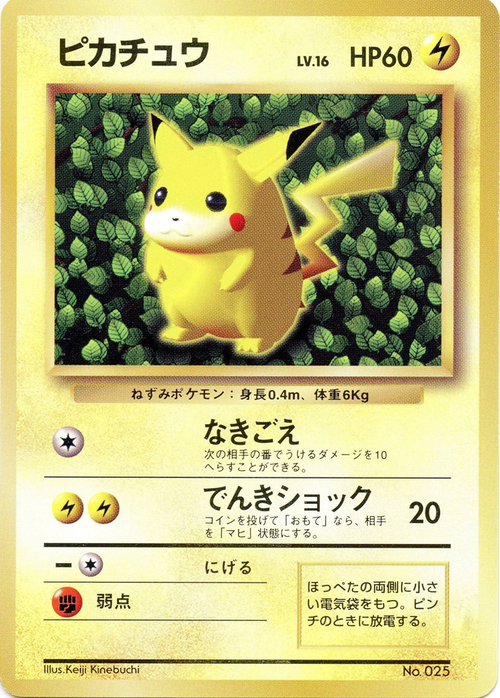 Pikachu Lv.16 Card Front