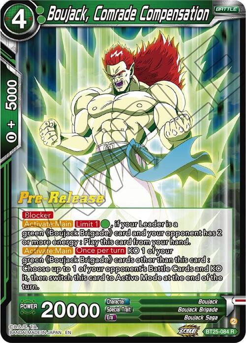 Boujack, Comrade Compensation Card Front