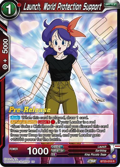 Launch, World Protection Support Card Front
