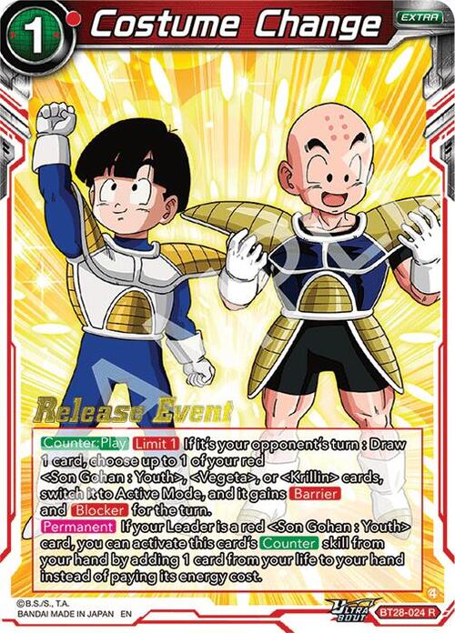 Costume Change Card Front