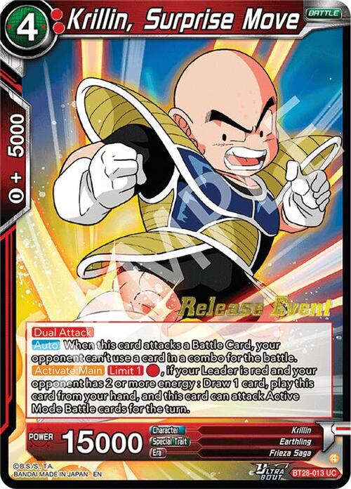 Krillin, Surprise Move Card Front