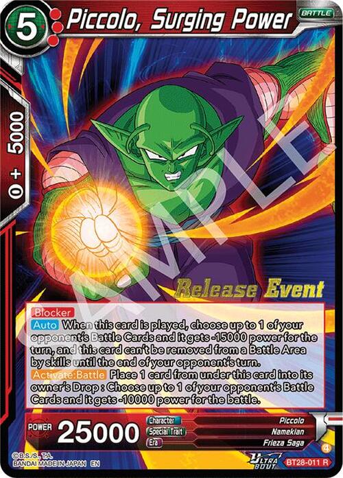 Piccolo, Surging Power Card Front