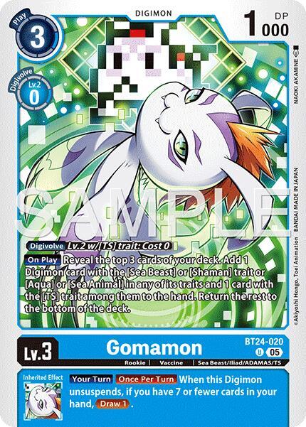 Gomamon Card Front