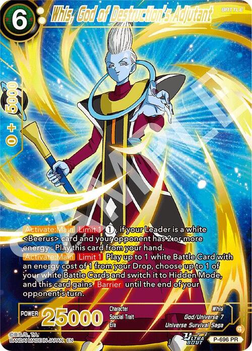 Whis, God of Destruction’s Adjutant Card Front