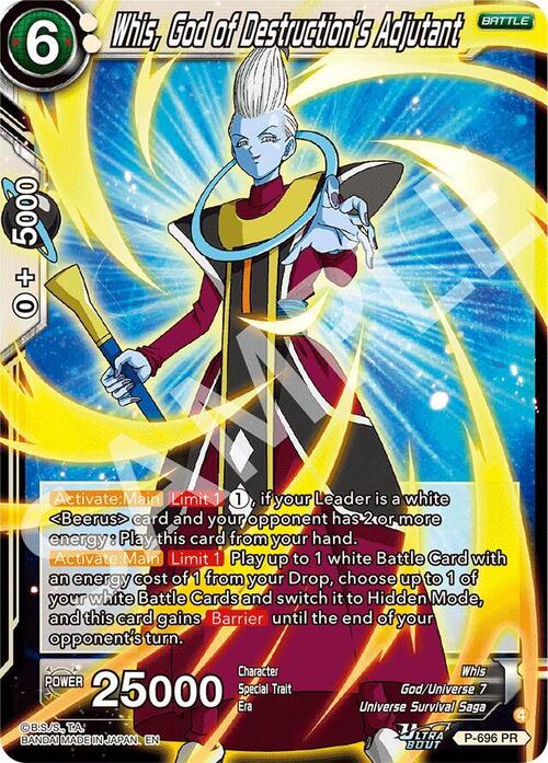 Whis, God of Destruction’s Adjutant Card Front