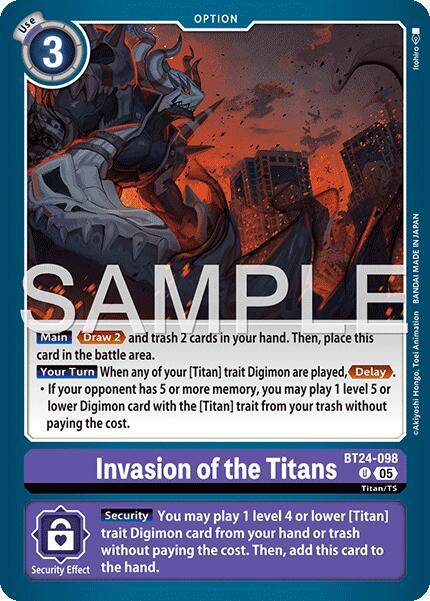 Invasion of the Titans Card Front