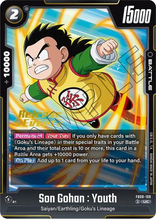 Son Gohan : Youth Card Front
