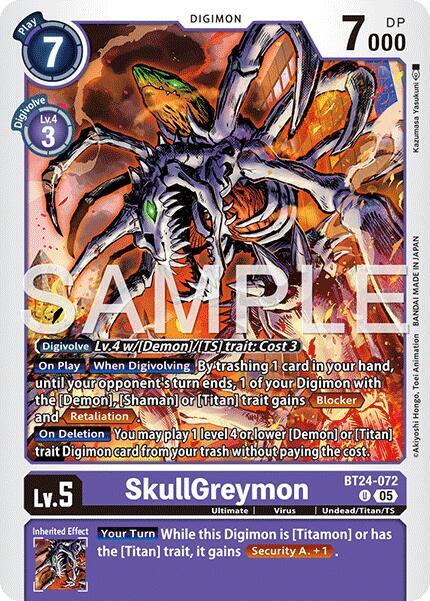 SkullGreymon Card Front