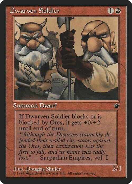 Dwarven Soldier Card Front