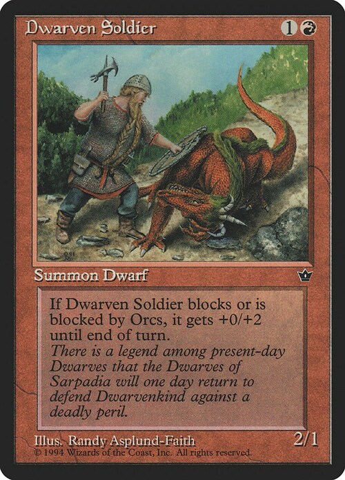 Dwarven Soldier Card Front