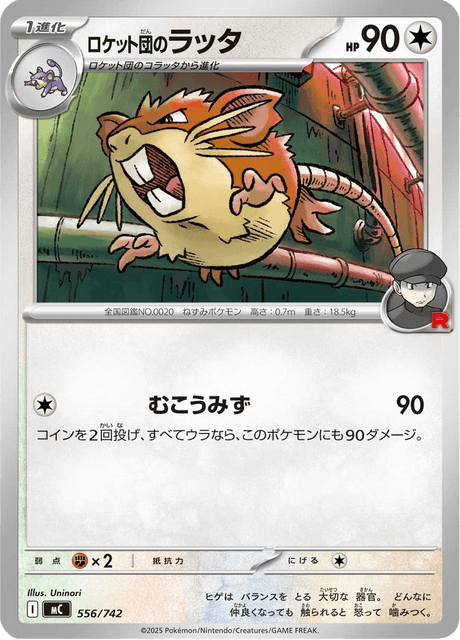 Team Rocket's Raticate Card Front
