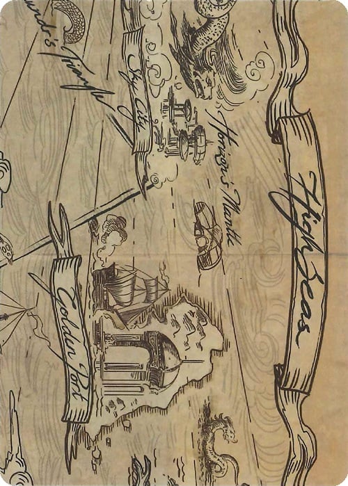 "Chart the High Seas" Macro Puzzle Card Card Front