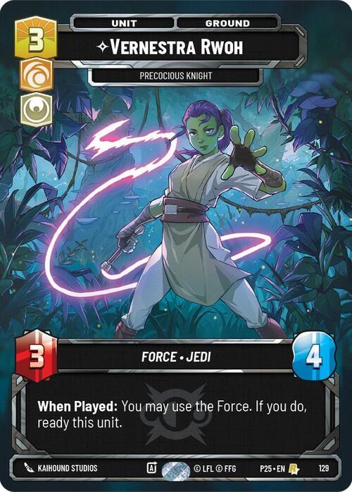 Vernestra Rwoh, Caballera precoz Frente