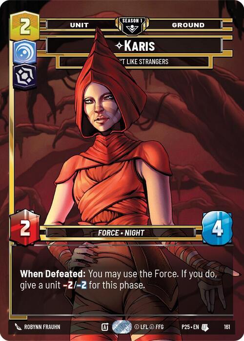 Karis - We Don't Like Strangers Card Front