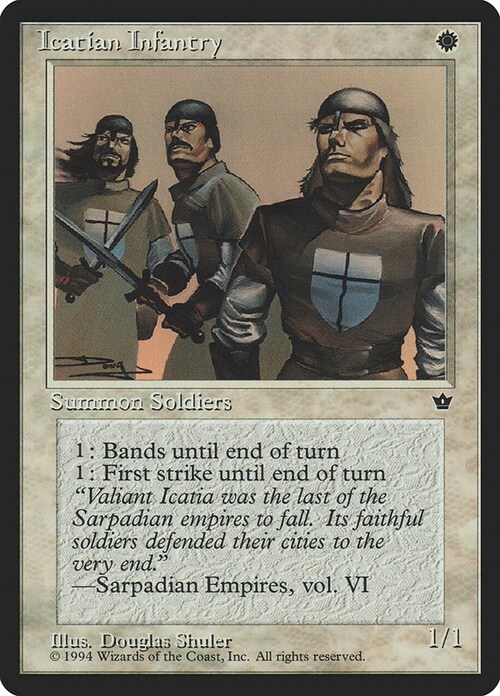 Icatian Infantry Card Front