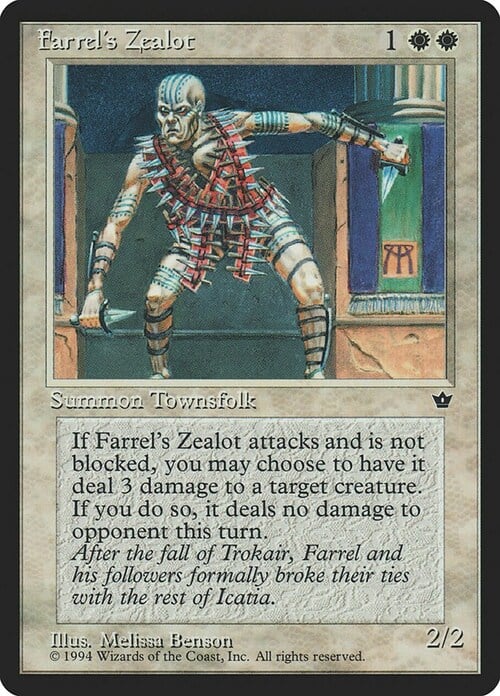 Farrel's Zealot Card Front