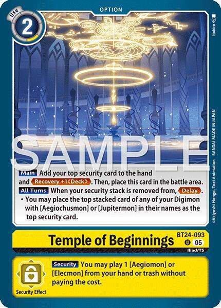 Temple of Beginnings Card Front