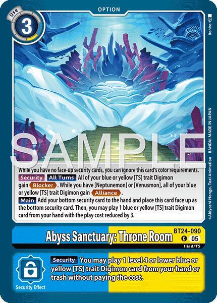 Abyss Sanctuary: Throne Room Card Front