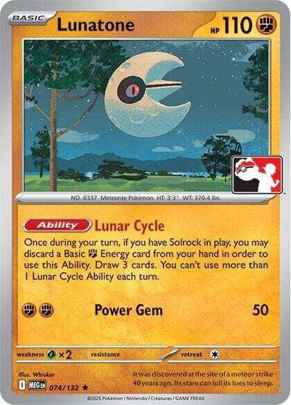 Lunatone [Heal Block | Lunar Blast] Card Front