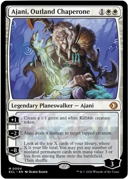 Ajani, Outland Chaperone Card Front