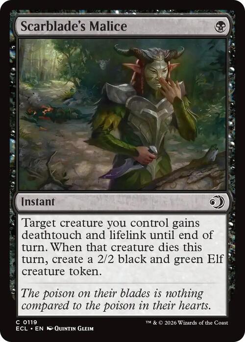 Scarblade's Malice Card Front