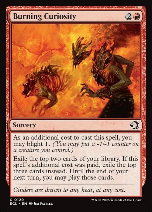 Burning Curiosity Card Front