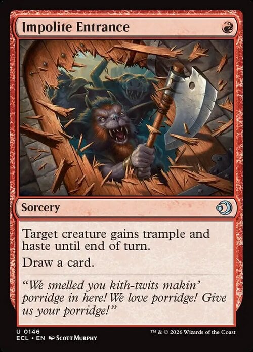 Impolite Entrance Card Front