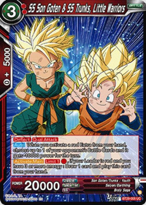 SS Son Goten & SS Trunks, Little Warriors Card Front
