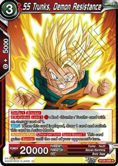 SS Trunks, Demon Resistance Card Front