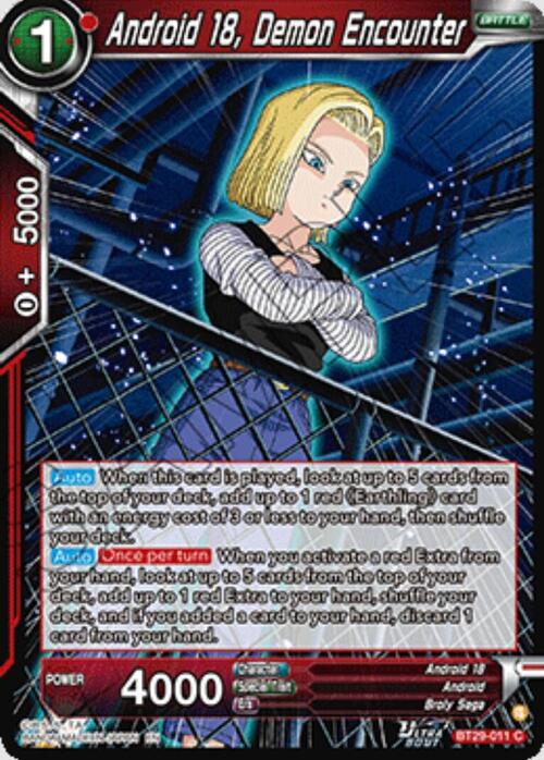 Android 18, Demon Encounter Card Front
