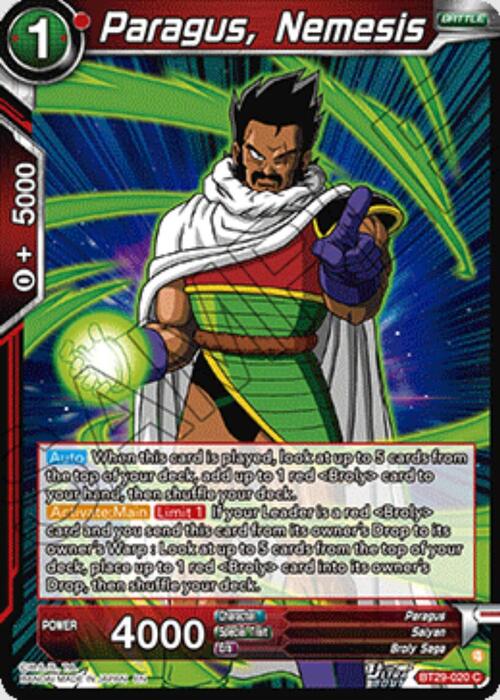 Paragus, Nemesis Card Front