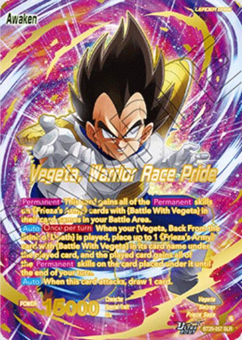 Vegeta // Vegeta, Warrior Race Pride Card Front