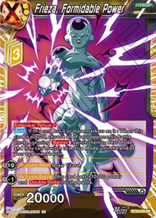 Frieza, Formidable Power Card Front