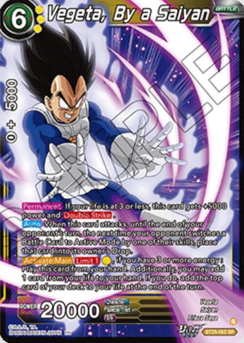 Vegeta, By a Saiyan Frente
