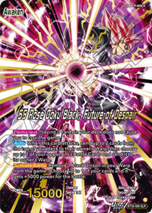 Goku Black // SS Rosé Goku Black, Future of Despair Card Front