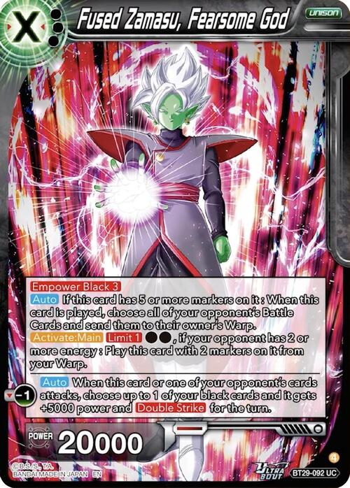 Fused Zamasu, Fearsome God Frente
