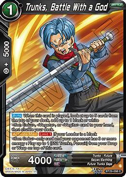 Trunks, Battle With a God Frente