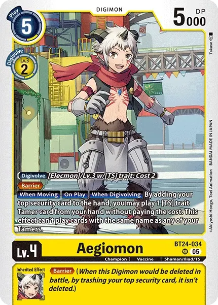 Aegiomon Card Front