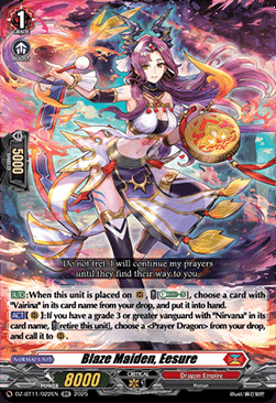 Blaze Maiden, Eesure [D-Format] Card Front