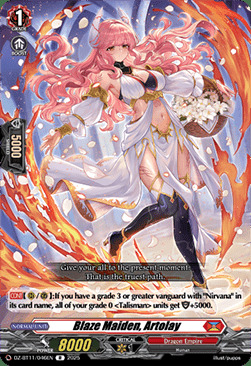 Blaze Maiden, Artolay [D-Format] Card Front