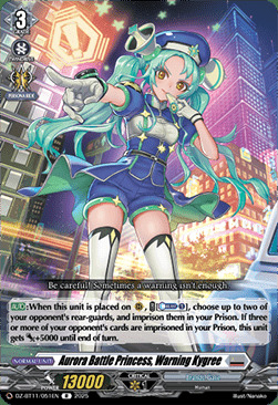 Aurora Battle Princess, Warning Kygree [D-Format] Card Front