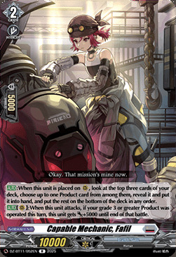 Capable Mechanic, Fafil [D-Format] Card Front